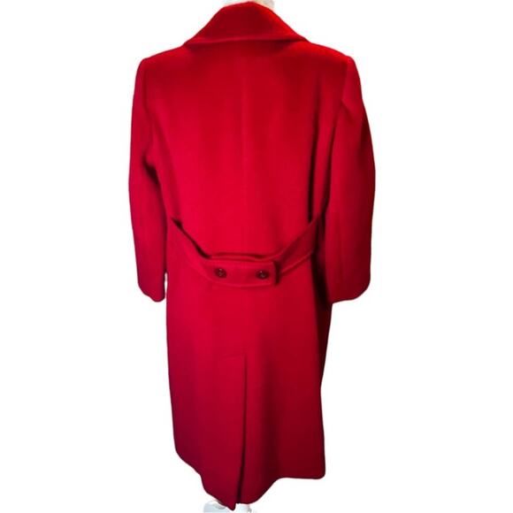 Vintage Petite rice coat company.  Wool and Mohair red  pea coat. - Picture 2 of 11